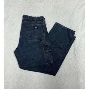Dickies Mens Carpenter Jeans Size 40x32 Medium Dark Wash Denim